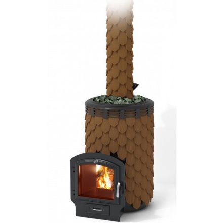 Печь для бани Термофор Альфа Панголина Inox ЧДБСЭ ЗК терракота