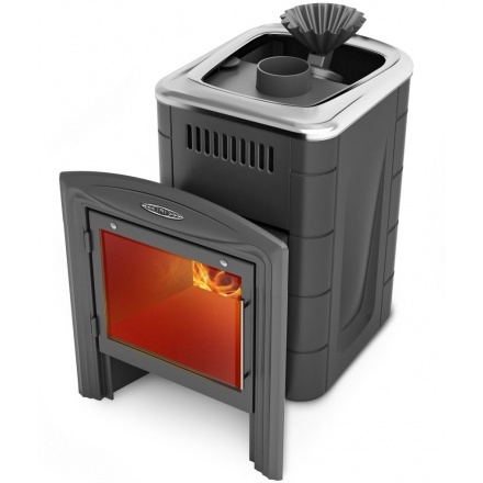 Печь для бани Термофор Гейзер Мини 2016 Carbon Витра ЗК антрацит