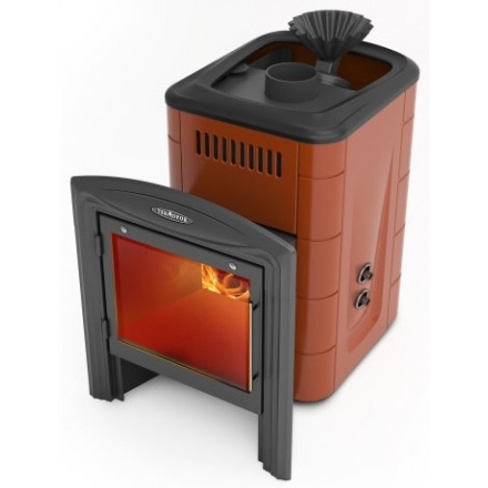 Печь для бани Термофор Гейзер Мини 2016 Carbon Витра ЗК ТО терракота