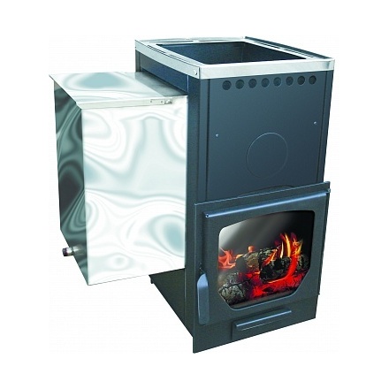 Печь для бани Варвара "Паленица" навес. пан. дв. укор. топка