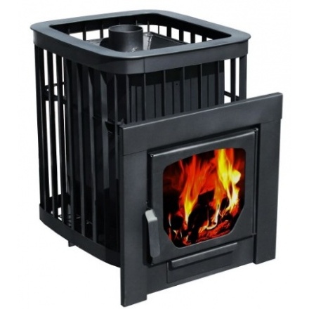 Печь для бани Варвара "Каменка" с конт. пан. дв. укор. топка