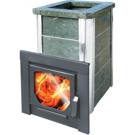 Печь для бани Варвара Сказка облицовка талькохлорит удлиненная топка