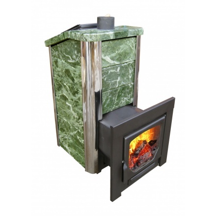 Печь для бани Варвара Терма Сказка облицовка змеевик