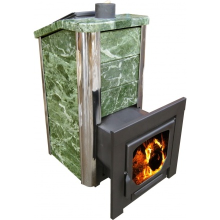 Печь для бани Варвара Терма Сказка облицовка змеевик удлиненная топка