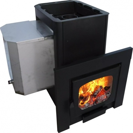 Печь для бани Варвара "Мини" навесная панор. дверь