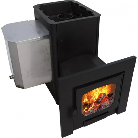 Печь для бани Варвара "Мини" навесн. панор. дверь удл. топка