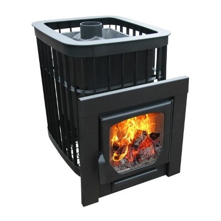 Печь для бани Варвара "Каменка Мини" с/к пан. дв. ук. топка