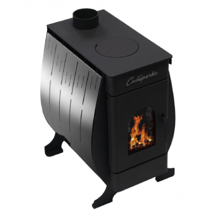 Печь воздухогрейная Сибирь Сибирячка-9 с кожухом из нерж. стали