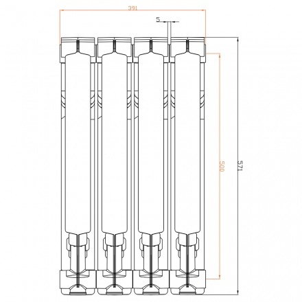 Алюминиевый радиатор ATM Thermo Moderno 500/80