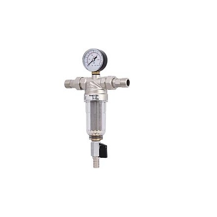 Фильтр промывной PROFACTOR 3/4'' с манометром (для холодной воды)