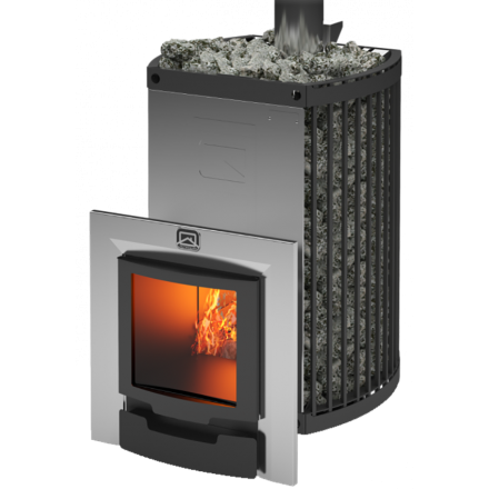 Печь для бани Теплодар Домна-Сетка 20 ЛК Панорама