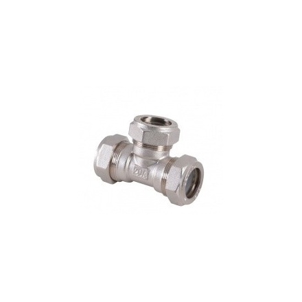 Тройник Lavita труба-труба-труба 3T никелированный