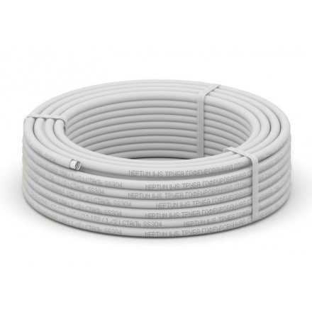 Труба для газа гофрированная из нержавеющей стали Stahlmann 15А, отожженная в оболочке белая