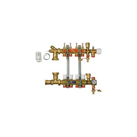 Коллектор сборный Giacomini 1"x18/6 с обвязкой и расходомерами