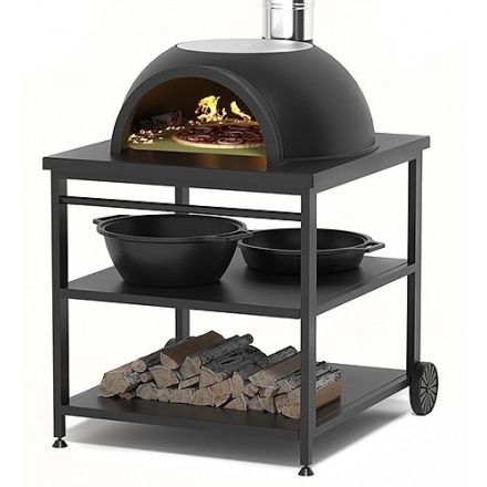 Садовая чугунная печь Везувий LEGENDA GARDEN с основанием из немецкого шамота