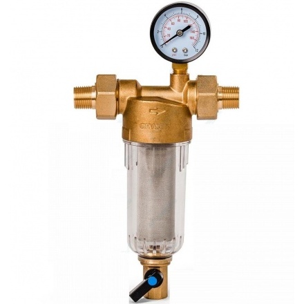 Фильтр Гейзер-Бастион 112 1/2'' (для холодной воды d60) с манометром