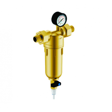 Фильтр Гейзер-Бастион 122 1/2'' (для горячей воды d60) с манометром