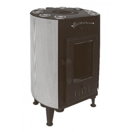 Печь отопительная Бренеран-Канадка плюс АОТ-04 в сетке серебро