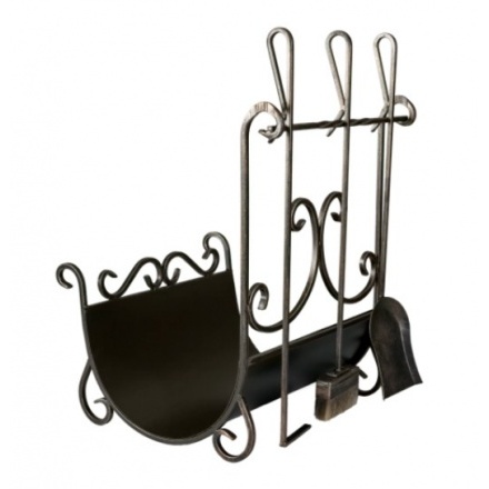 Дровница Бренеран с каминными аксессуарами