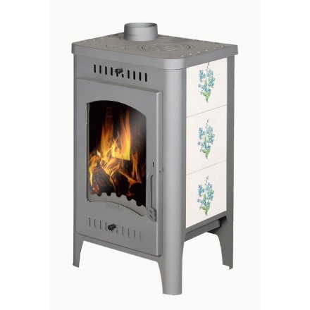 Печь-камин Бавария Оптима Незабудка с плитой