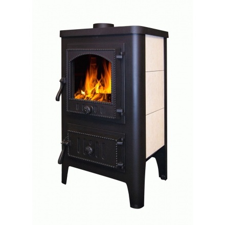 Печь-камин Бавария Оптима Чугун с плитой