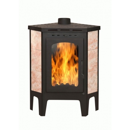 Печь-камин Бавария угловая с плитой