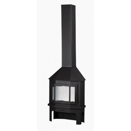 Камин Мюнхен пристенно-угловой чёрный