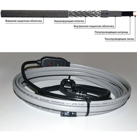 Комплект греющего кабеля Lavita GWS 16-2 CR 12м M=192W