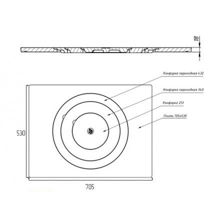 Плита ВЕЗУВИЙ усиленная под казан ПК-430