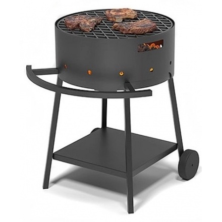 Мангал Везувий Дачник с чугунной решёткой "Стейк" ø450 на подставке