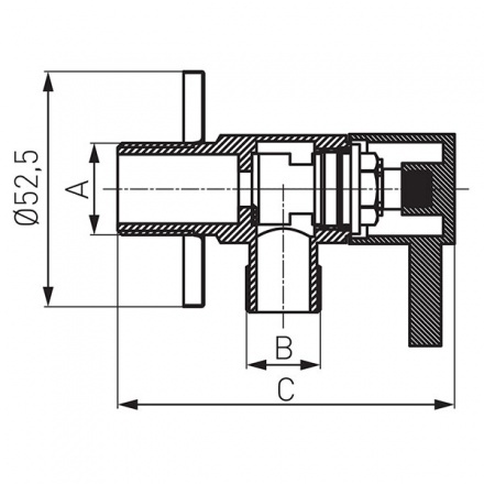 Угловой кран Ferro Rotondo Z296