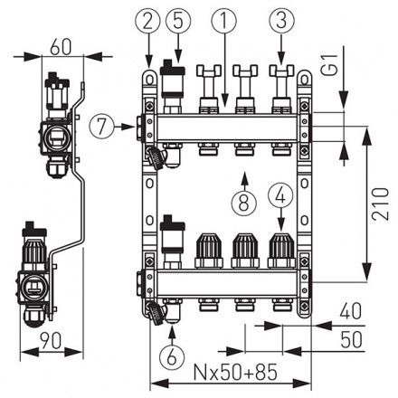 Распределитель Ferro SN-RZPU11S