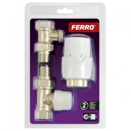 Термостатический комплект 1/2" прямой Ferro ZTM20
