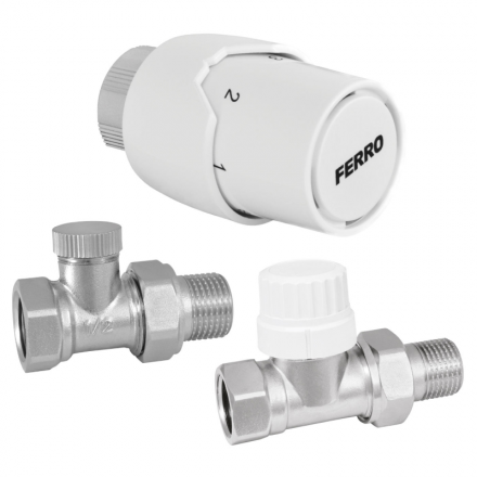 Термостатический комплект 1/2" прямой Ferro ZTM20