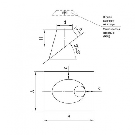 Крышная разделка угловая Ferrum 0,5 мм