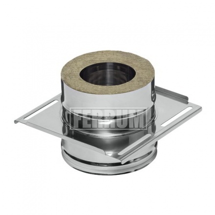 Площадка монтажная (розетта) из нерж. ст. 304-430 0,5-0,5 мм, утеп. 50 мм