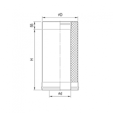 Сэндвич 1 м Ferrum 0,8 мм нерж