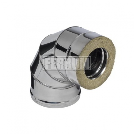 Сэндвич-колено 90° Ferrum 0,8 мм нерж