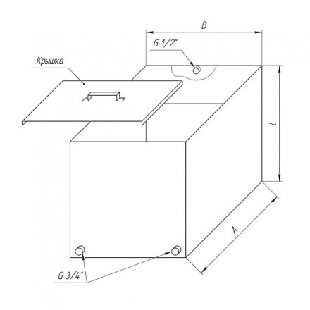 Бак Ferrum Комфорт для теплообменника 90 л