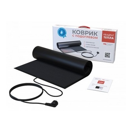 Коврик подогреваемый Квадрат Тепла 80x50 серый