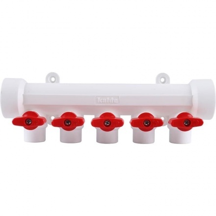 Коллектор ПП Kalde 5 выходов красный