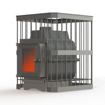 Банная печь FireWay ПароВар 24 сетка-прут (201) б/в