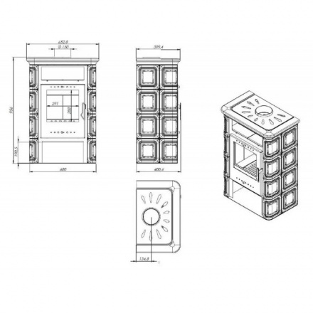 Печь-камин NORDflam Coria