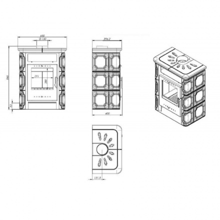 Печь-камин NORDflam Sentra