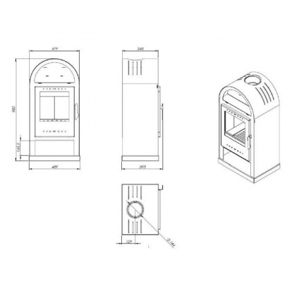 Печь-камин NORDflam Teramo