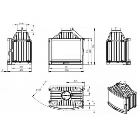 Каминная топка NORDflam Falcon