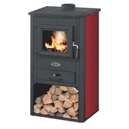 Печь-камин Blist Oganj N чугунная дверца красная