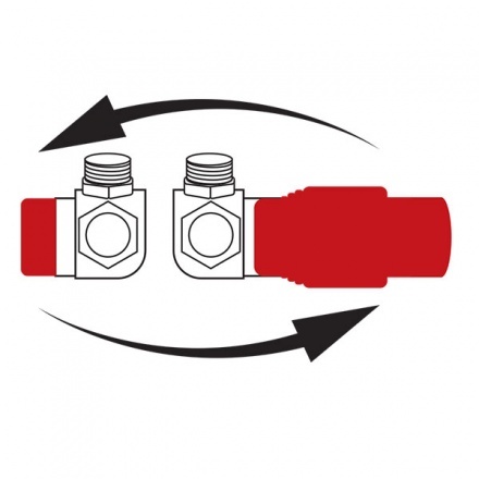 Комплект термостатический угловой GT33 1/2" антрацит Ferro