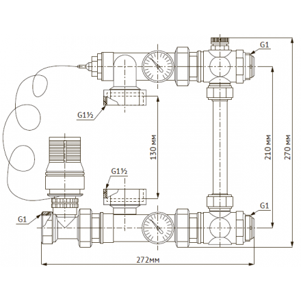 Насосно-смесительный узел UNIPUMP MIX LOOP 89