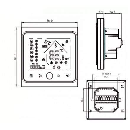 Терморегулятор Smart Life AC 603H-B WIFI чёрный